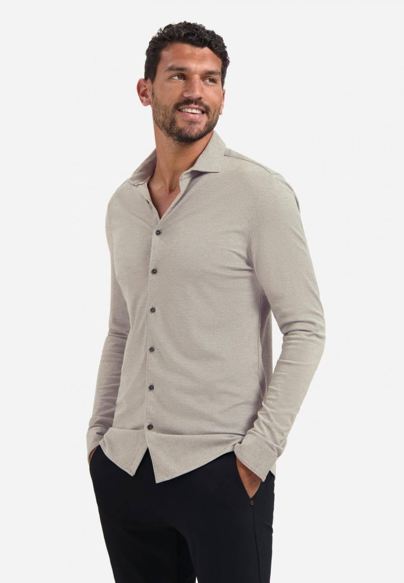 No Excess - Shirt Jersey Melange Stretch clay - Gr. - M von No Excess