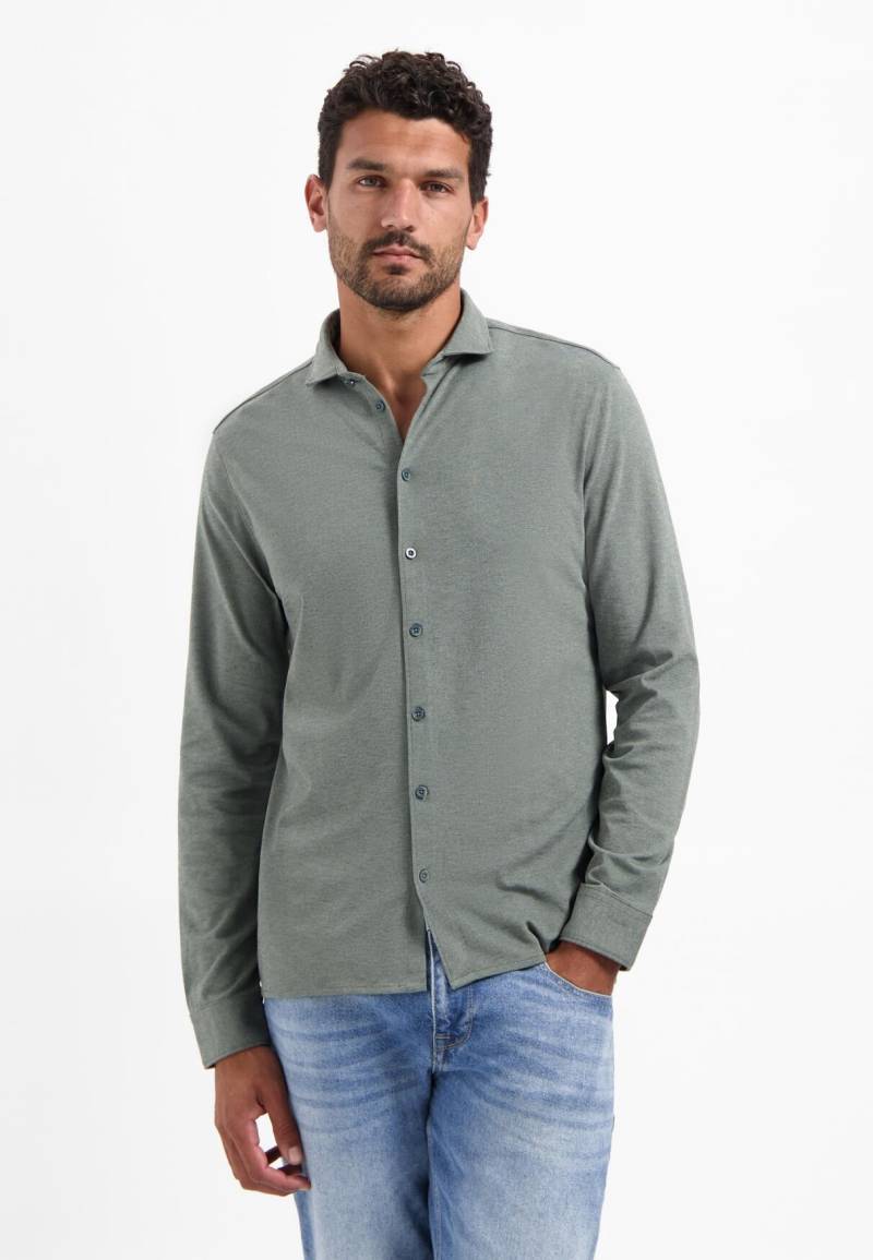 No Excess - Shirt Jersey Melange Stretch dark steel - Gr. - M von No Excess
