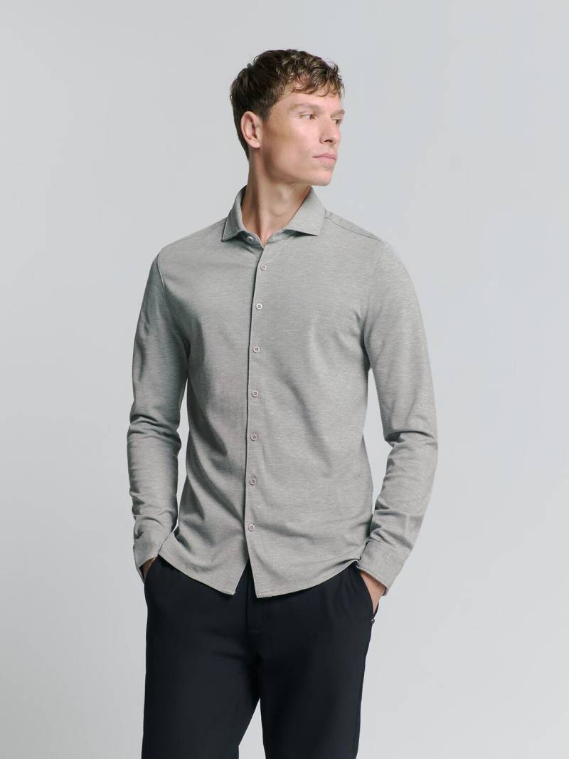 No Excess - Shirt Jersey Melange Stretch grey melange - Gr. - XL von No Excess