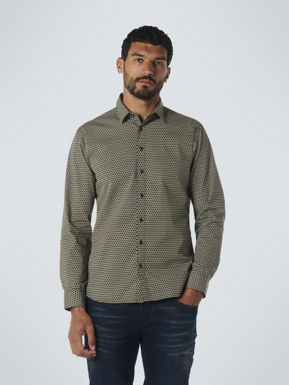 No Excess - Shirt Stretch Allover Printed army - Gr. - M von No Excess