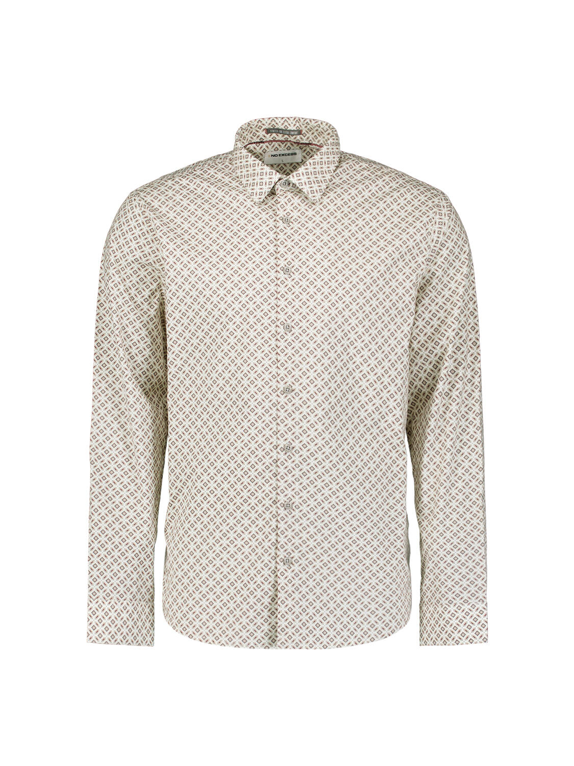 No Excess - Shirt Stretch Allover Printed old pink - Gr. - XL von No Excess