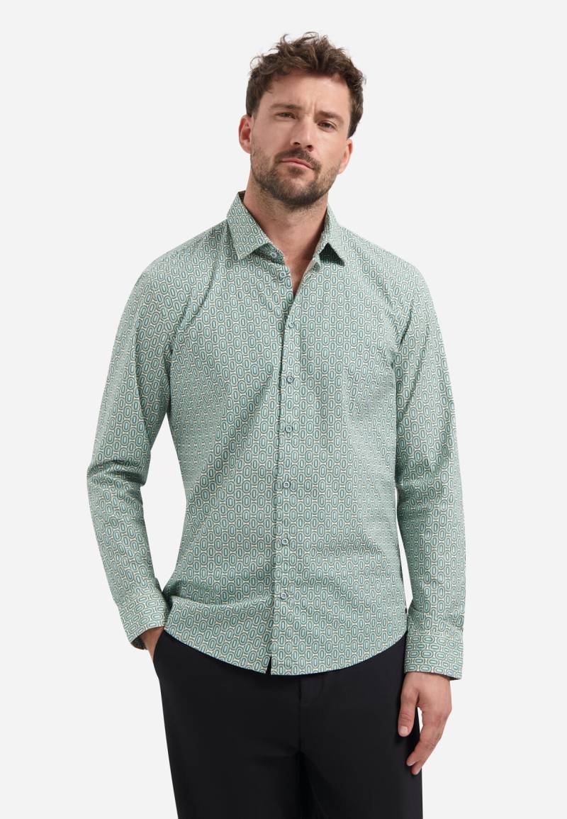 No Excess - Shirt Stretch Allover Printed seablue - Gr. - L von No Excess