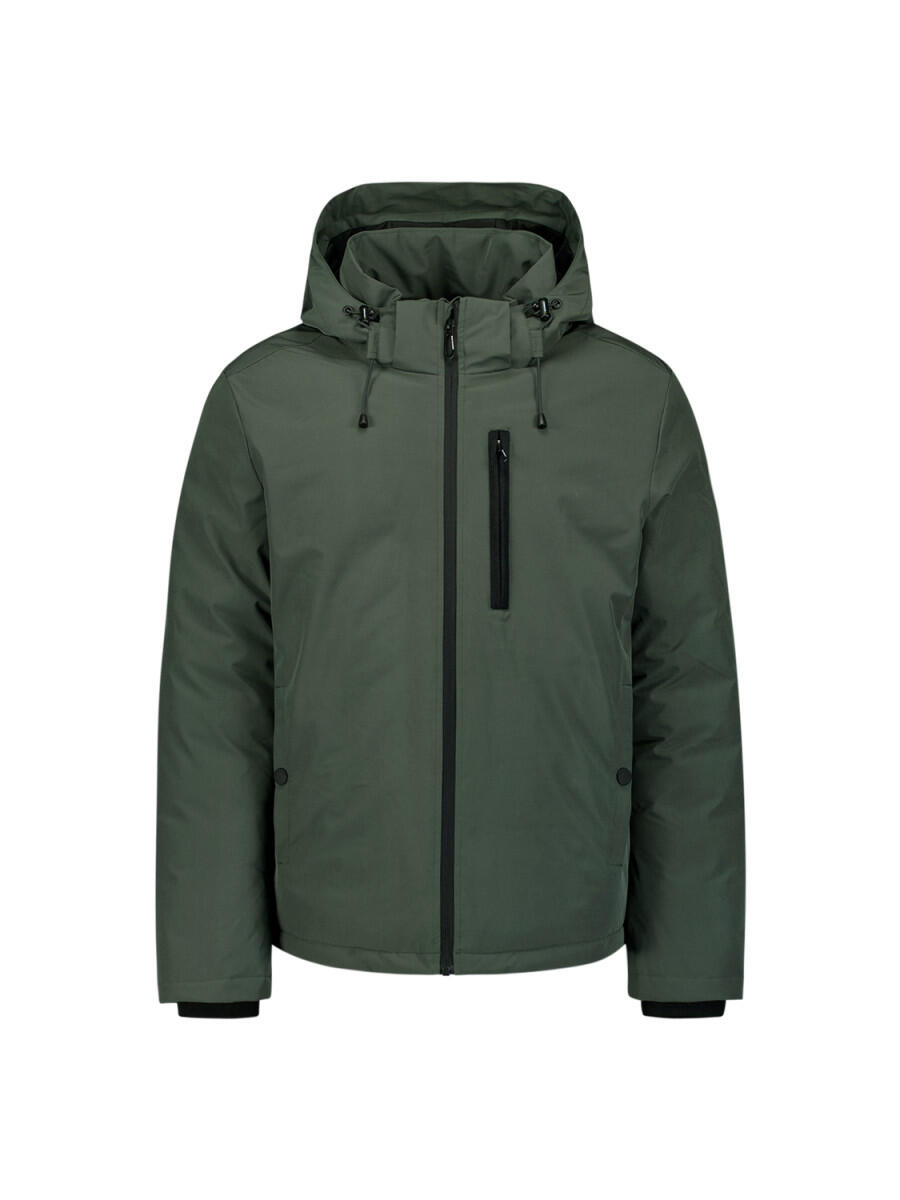 No Excess - Short Fit Wattierte Jacke mit Kapuze grün - Gr. - XXL von No Excess