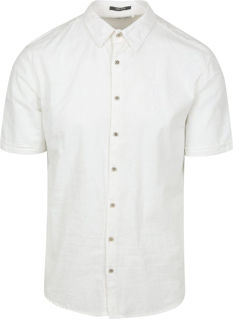 No Excess Short Sleeve Hemd Linen Blend Weiß - Größe L von No Excess