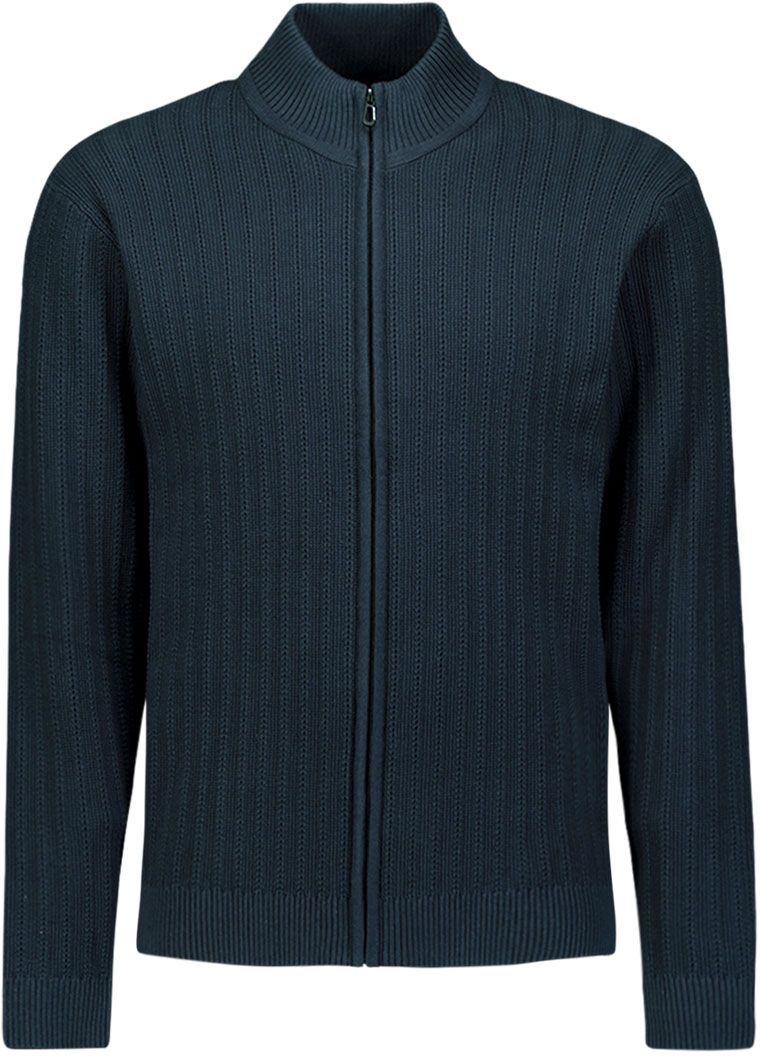 No Excess-Strickjacke Knitted Structure Navy - Größe L No Excess-Strickjacke Knitted Structure Navy - Größe L von No Excess