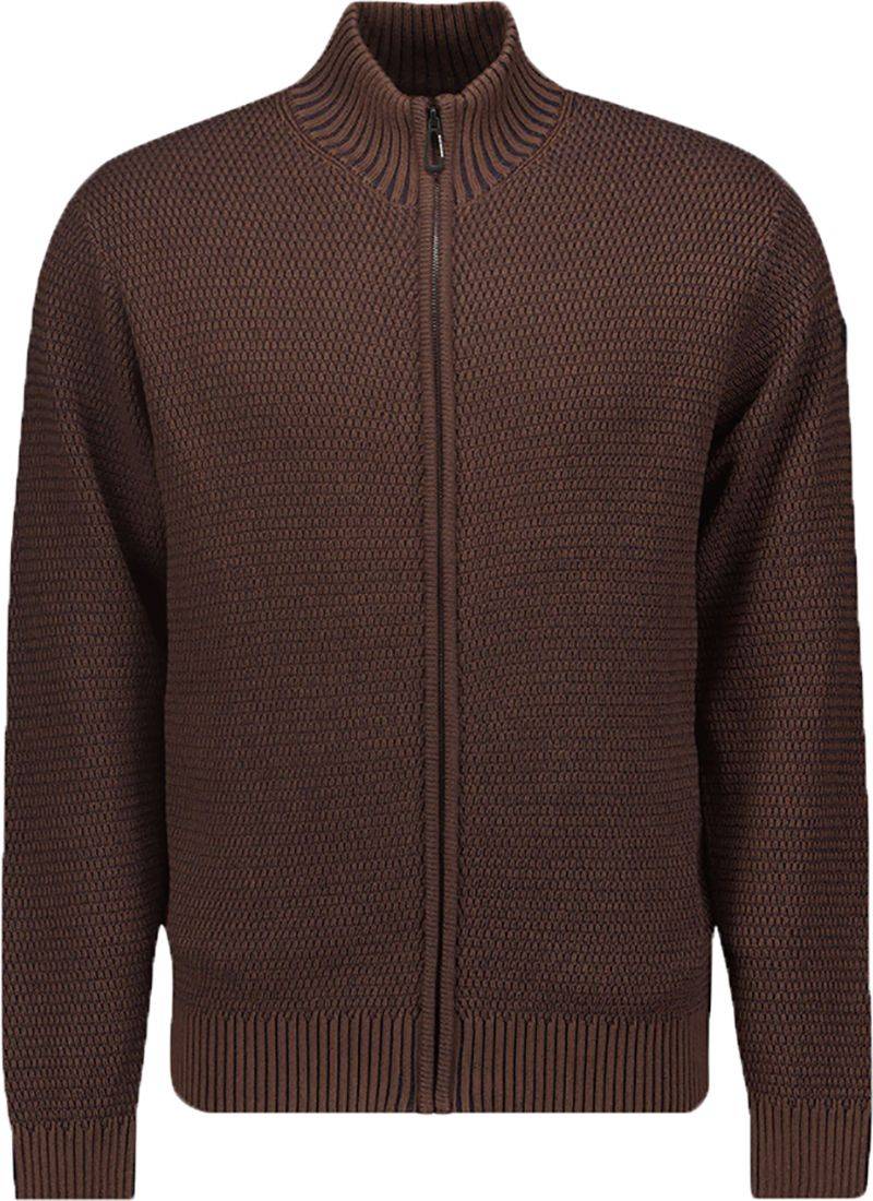 No Excess Strickjacke Zipper Braun - Größe XXL von No Excess