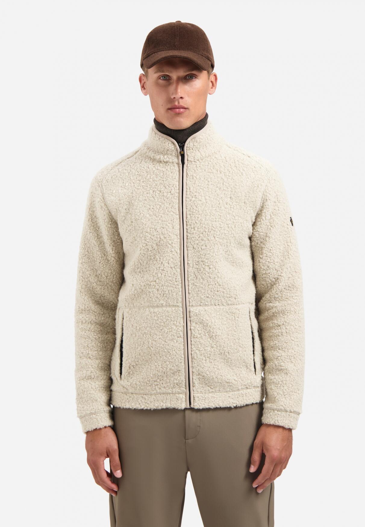 No Excess - Sweater Full Zip Teddy sand - Gr. - XXXL von No Excess