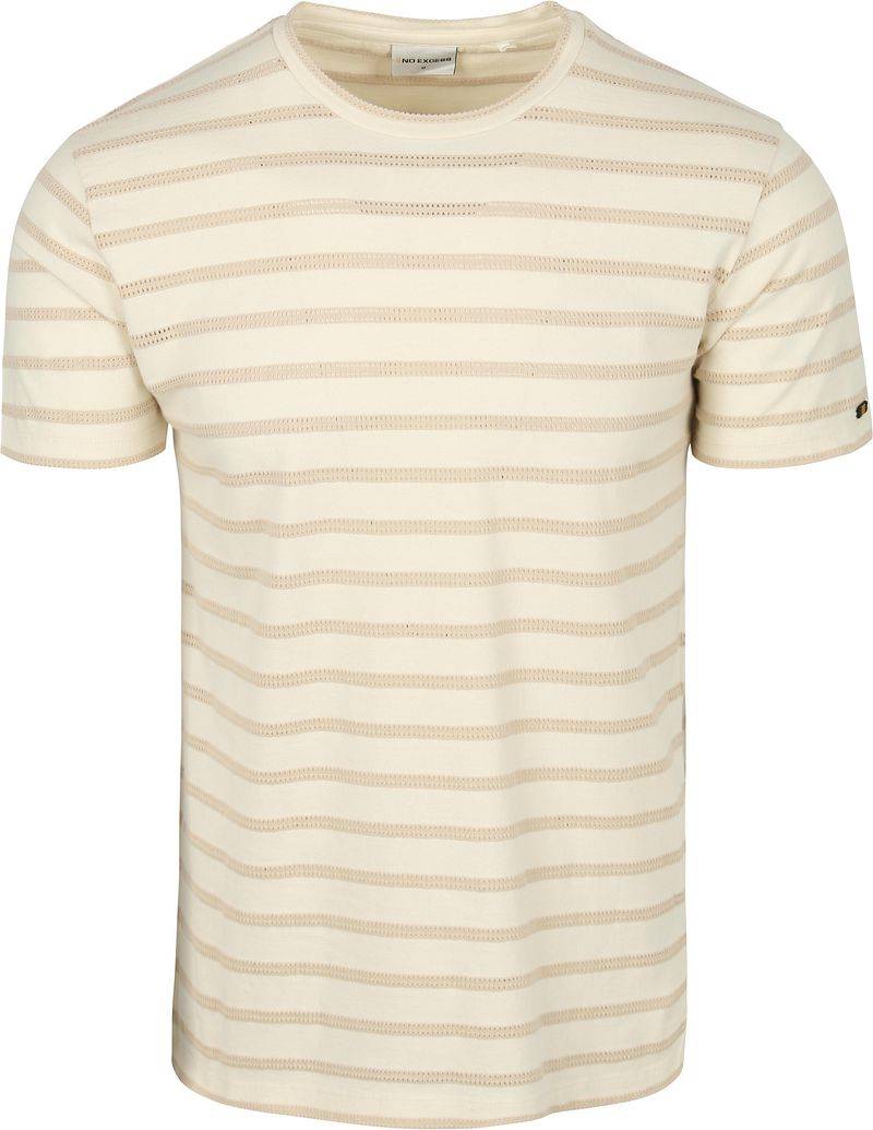 No-Excess T-Shirt Crewneck Jacquard Stripes - Größe XXL von No Excess