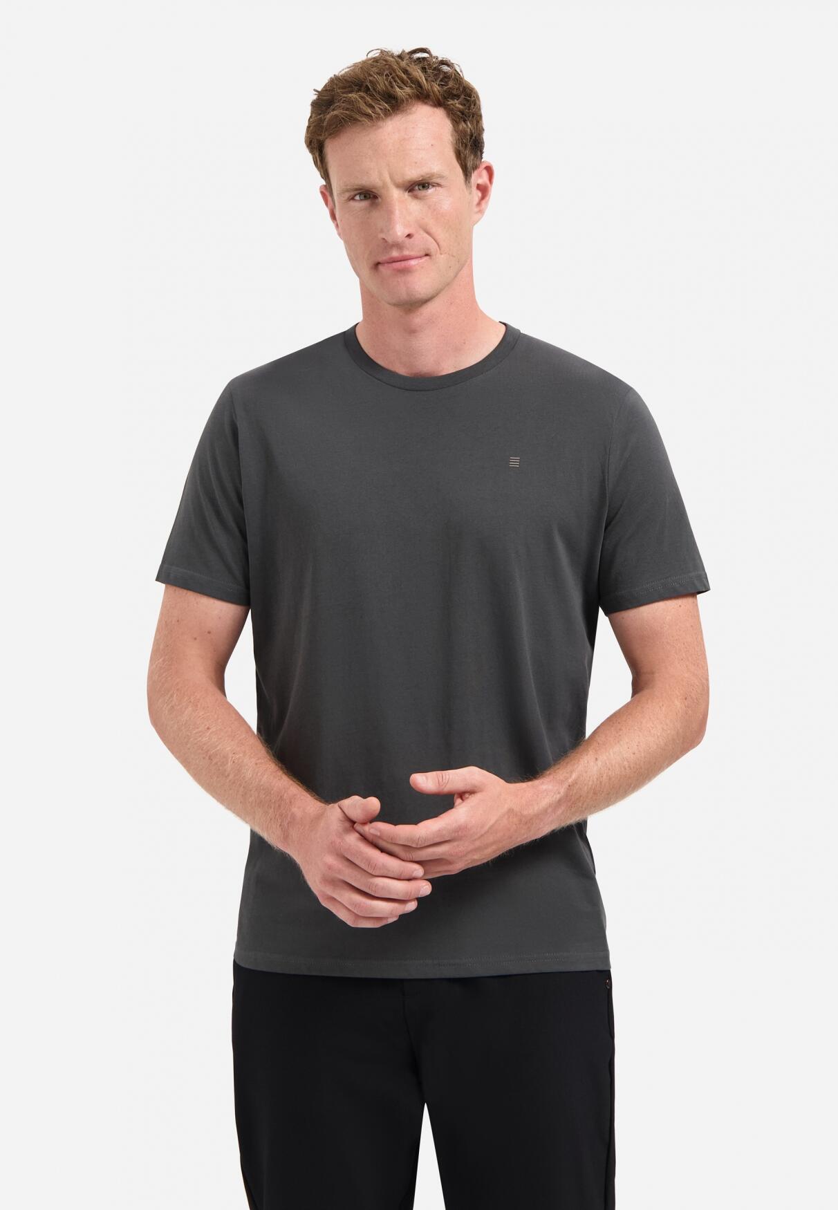 No Excess - T-Shirt Crewneck Solid Basic dark steel - Gr. - L von No Excess