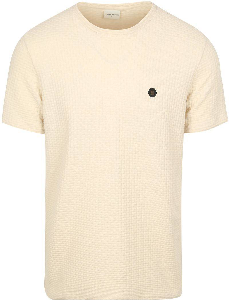 No-Excess T-Shirt Jacquard Ecru - Größe M von No Excess