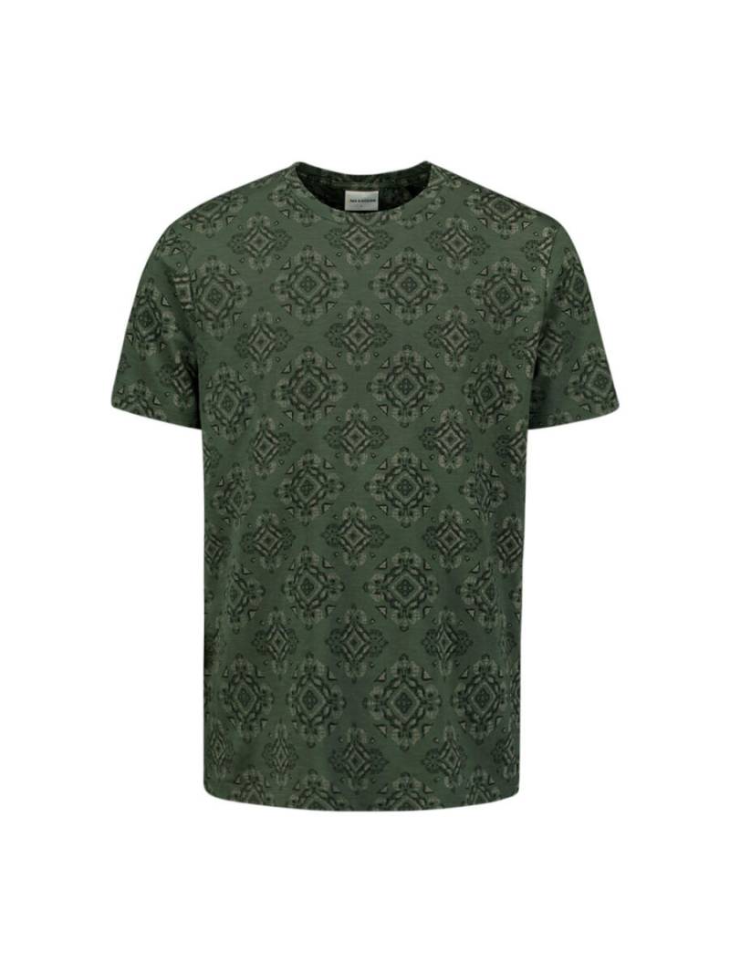 No Excess - T-Shirt mit Rundhalsausschnitt und Allover-Print grün - Gr. - L von No Excess