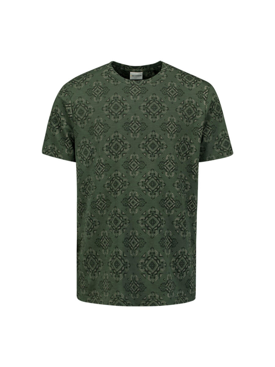 No Excess - T-Shirt mit Rundhalsausschnitt und Allover-Print grün - Gr. - XXL von No Excess