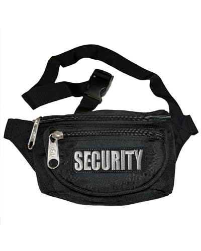 Bauchtasche Security Gürteltasche mit 3 Fächern und abnehmbaren Patch in schwarz von No Face No Name