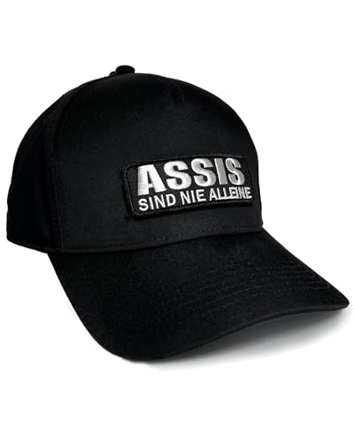 No Face No Name Basecap Assis Sind Nie Alleine in schwarz I Unisex frei einstellbar I bestickter Patch I Snapback Cap Kappe Mütze von No Face No Name
