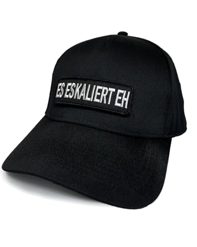 No Face No Name Basecap Es Eskaliert Eh in schwarz I Unisex frei einstellbar I bestickter Patch I Snapback Cap Kappe Mütze von No Face No Name