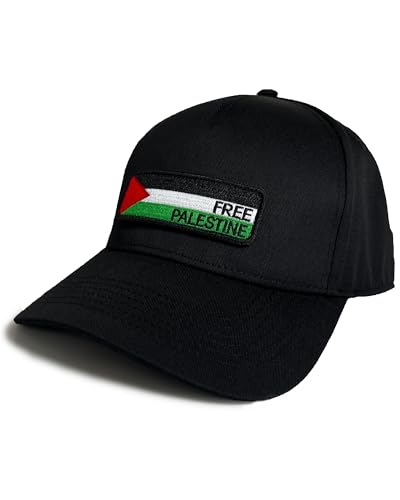 No Face No Name Basecap Free Palestine in schwarz I Unisex frei einstellbar I bestickter Patch I Snapback Cap Kappe Mütze von No Face No Name