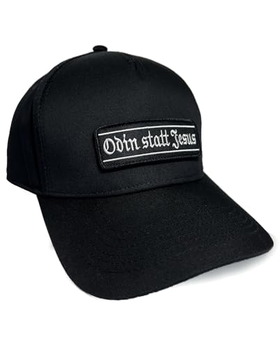 No Face No Name Basecap Odin statt Jesus in schwarz I Unisex frei einstellbar I bestickter Patch I Snapback Cap Kappe Mütze von No Face No Name