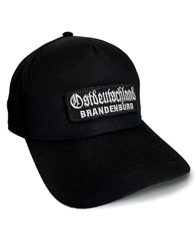 No Face No Name Basecap Ostdeutschland Brandenburg in schwarz I Unisex frei einstellbar I bestickter Patch I Snapback Cap Kappe Mütze von No Face No Name