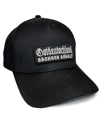 No Face No Name Basecap Ostdeutschland Sachsen Anhalt in schwarz I Unisex frei einstellbar I bestickter Patch I Snapback Cap Kappe Mütze von No Face No Name