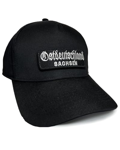 No Face No Name Basecap Ostdeutschland Sachsen in schwarz I Unisex frei einstellbar I bestickter Patch I Snapback Cap Kappe Mütze von No Face No Name