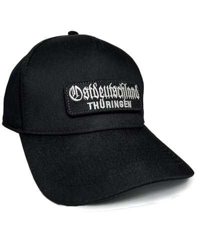 No Face No Name Basecap Ostdeutschland Thüringen in schwarz I Unisex frei einstellbar I bestickter Patch I Snapback Cap Kappe Mütze von No Face No Name