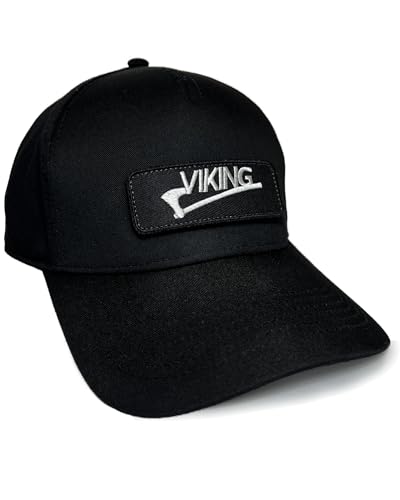 No Face No Name Basecap Viking in schwarz I Unisex frei einstellbar I bestickter Patch I Snapback Cap Kappe Mütze von No Face No Name
