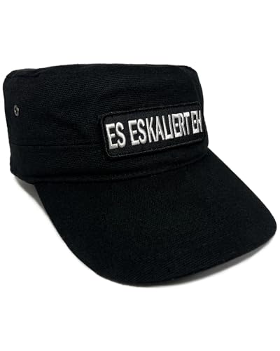 No Face No Name Military-Cap Es Eskaliert Eh in schwarz von No Face No Name