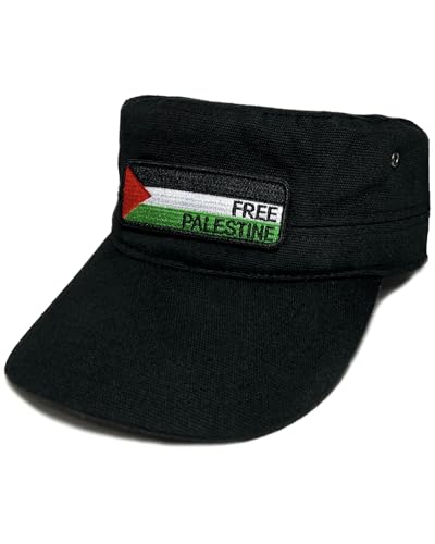 No Face No Name Military Cap Free Palestine in schwarz I Unisex frei einstellbar I bestickter Patch I Army Basecap Snapback Kappe Mütze von No Face No Name