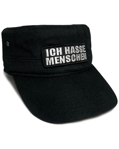 No Face No Name Military Cap Ich Hasse Menschen in schwarz I Unisex frei einstellbar I bestickter Patch I Army Basecap Snapback Kappe Mütze No Face No Name Military Cap Ich Hasse Menschen in schwarz I Unisex frei einstellbar I bestickter Patch I Army Basecap Snapback Kappe Mütze von No Face No Name
