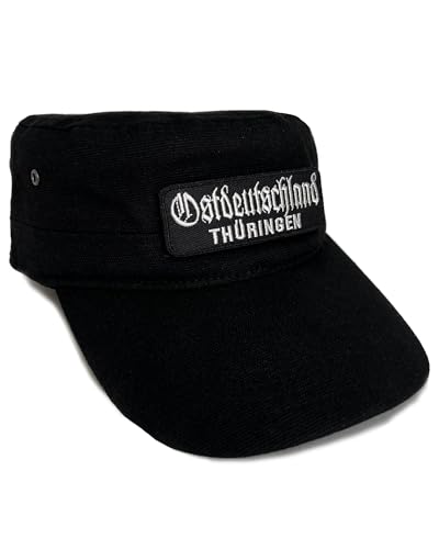 No Face No Name Military Cap Ostdeutschland Thüringen in schwarz I Unisex frei einstellbar I bestickter Patch I Army Basecap Snapback Kappe Mütze von No Face No Name