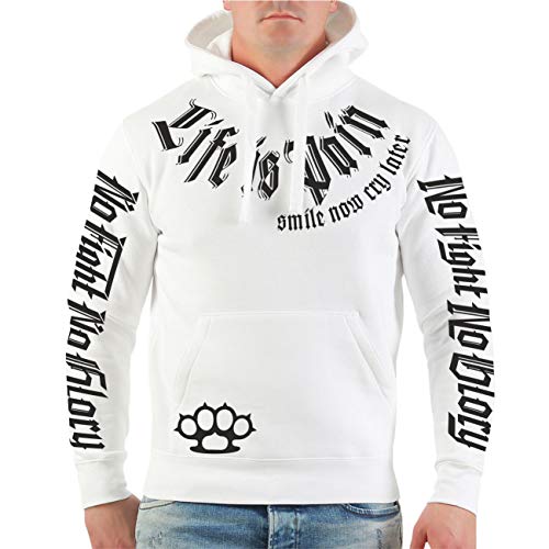 Herren Kapuzenpullover Hoodies Fight Glory Smile Größe S bis 5XL von No Fight No Glory