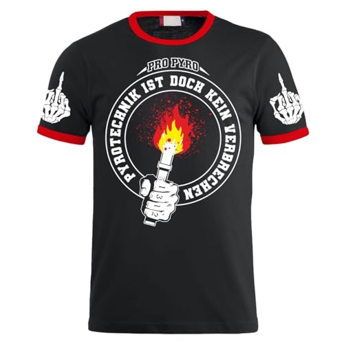 Herren Tshirt Pyrotechnik ist doch kein Verbrechen Ultras Bengalos pyro Stadion von No Fight No Glory
