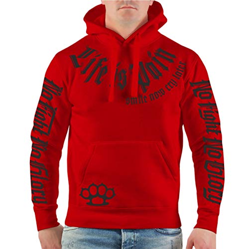 Herren Kapuzenpullover Hoodies Fight Glory Smile Größe S bis 5XL von No Fight No Glory