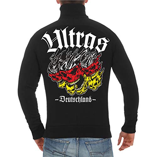 Männer und Herren Sweatjacke Ultras Deutschland (mit Rückendruck) Größe S - 8XL von No Fight No Glory