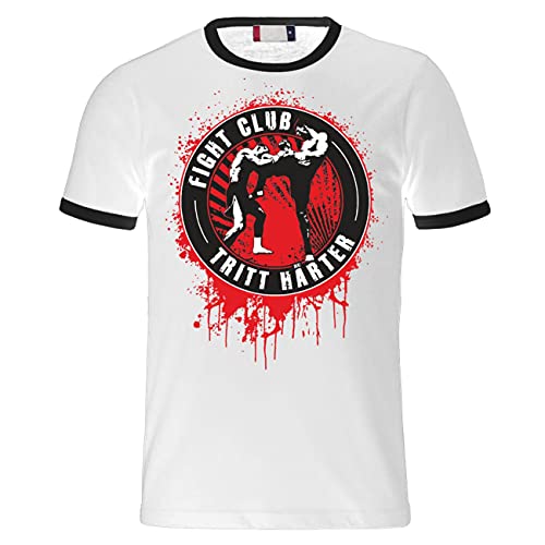 Männer und Herren T-Shirt Fight Club Tritt härter Wir bewegen Menschen (mit Rückendruck) Größe S - 5XL von No Fight No Glory