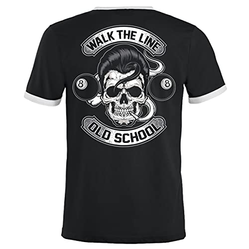 Herren T-Shirt Rockn Roll Rockabilly Old School (mit Rückendruck) Größe S - 5XL von No Fight No Glory