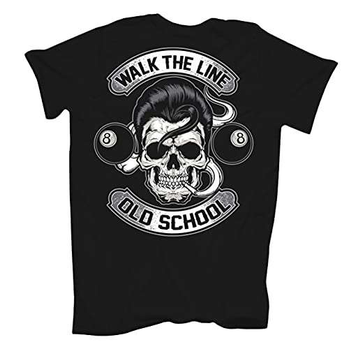 Herren T-Shirt Rockn Roll Rockabilly Old School (mit Rückendruck) Größe S - 5XL von No Fight No Glory