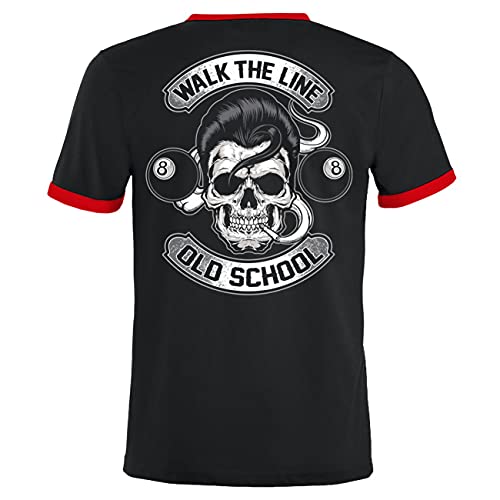 Herren T-Shirt Rockn Roll Rockabilly Old School (mit Rückendruck) Größe S - 5XL von No Fight No Glory