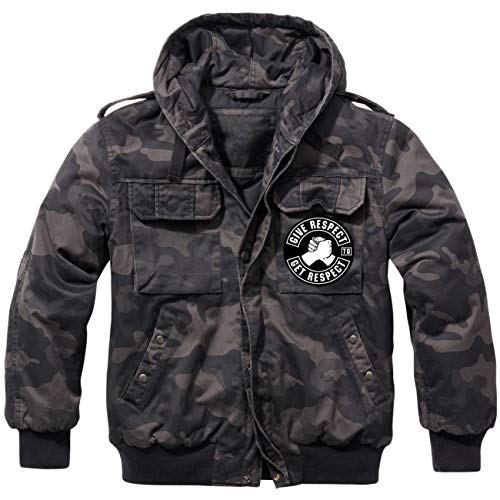 No Fight No Glory Gefütterte Feldjacke TARN mit Kapuze Biker MC Code mit AUFNÄHER von No Fight No Glory