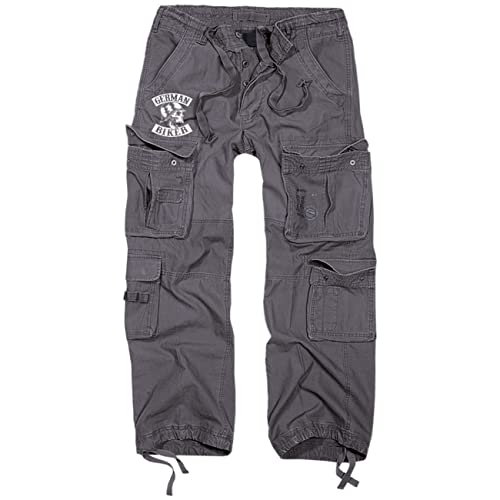 No Fight No Glory Herren Armee Cargo Hose lang mit vielen Taschen Patch German Biker Support Club von No Fight No Glory