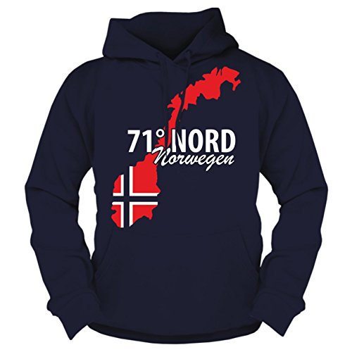 No Fight No Glory Herren Kapuzenpullover 71 Grad Nord NORWEGEN (mit Rückendruck) von No Fight No Glory