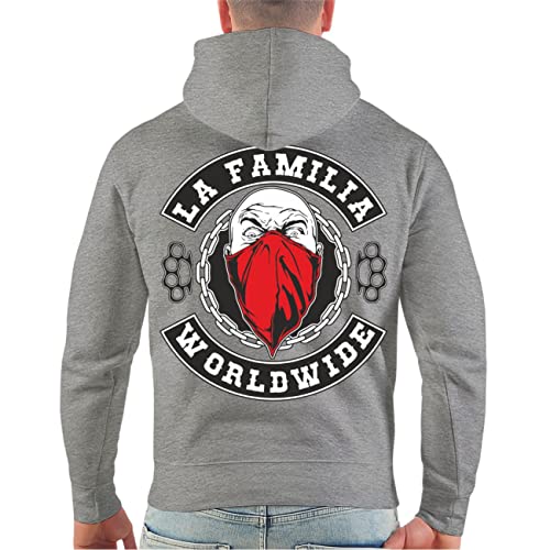 No Fight No Glory Herren Kapuzenpullover La Familia Worldwide Hoodie Loca Patch Support Criminal von No Fight No Glory