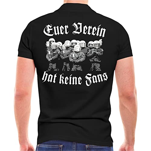 No Fight No Glory Herren Poloshirt Polohemd Euer Verein hat Keine Fans (mit Rückendruck) Größe S - 5XL von No Fight No Glory