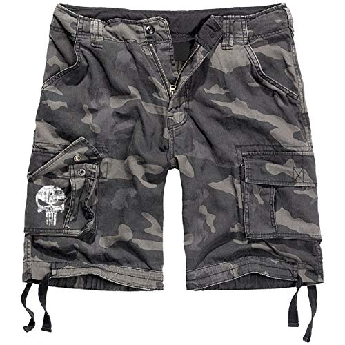 No Fight No Glory Kurze Armee Hose Totenkopf mit vielen Taschen bis 7XL von No Fight No Glory