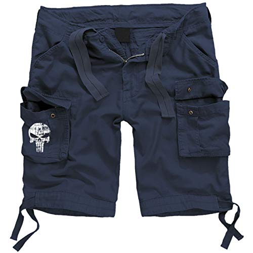 No Fight No Glory Kurze Armee Hose Totenkopf mit vielen Taschen bis 7XL von No Fight No Glory