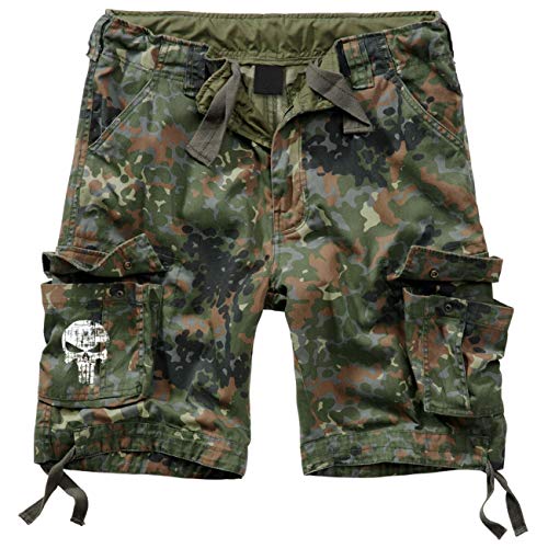 No Fight No Glory Kurze Armee Hose Totenkopf mit vielen Taschen bis 7XL von No Fight No Glory