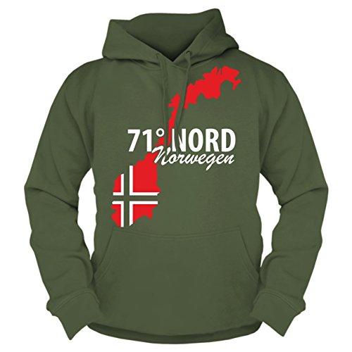 No Fight No Glory Herren Kapuzenpullover 71 Grad Nord NORWEGEN (mit Rückendruck) von No Fight No Glory