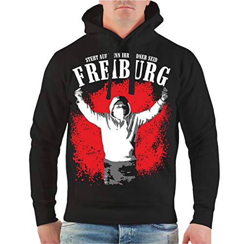 No Fight No Glory Männer und Herren Kapuzenpullover Freiburg Steht auf wenn Ihr Badner seid Größe S - 5XL von No Fight No Glory