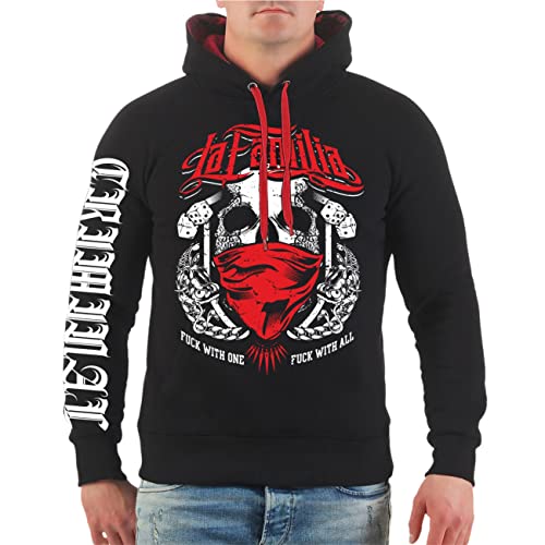 No Fight No Glory Herren Kapuzenpullover La Familia Criminal Skull schädel von No Fight No Glory