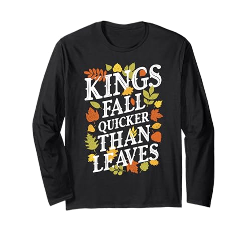 Damen No Kings Fall Protest Grafik für Frauen Langarmshirt Damen No Kings Fall Protest Grafik für Frauen Langarmshirt von No Kings 2.0 Protest Resist Leaves Womens Outfits